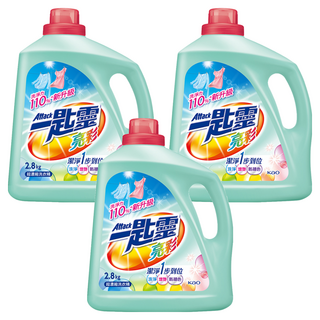 Attack 一匙靈 台灣公司貨 亮彩超濃縮洗衣精, 2.8kg, 3瓶