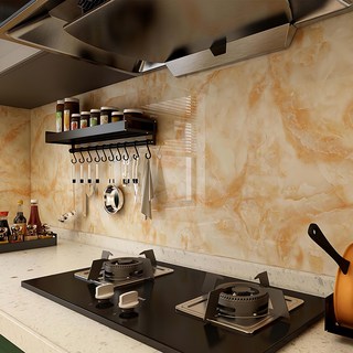 仿大理石美觀防水防油貼 金沙灘, 1捲, 500 x 60cm, 廚房防油貼紙, 自黏壁紙