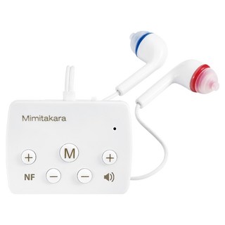 Mimitakara 耳寶 藍牙充電口袋型助聽器 五鍵版 白色, 6KAA, 1組