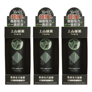 tsaio 上山採藥 黑頭毛穴面膜 淨速升級版 40g 深層清潔毛孔 有效去除黑頭粉刺 快速淨化毛孔, 1入, 3條