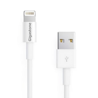 GIGASTONE 立達 USB-Lightning 充電傳輸線 C102, 1m, 1條, 白色