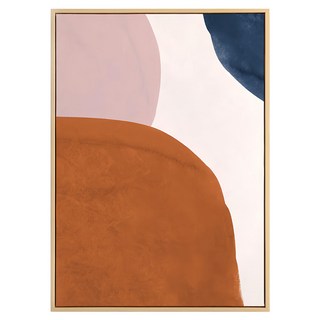 幾何圓 I 掛畫 金色 PS環保樹脂框 + 油畫布 + 松木內框, 40 x 30cm