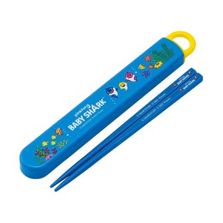 Skater ABS2AMAG 抗菌兒童筷子含收納盒, 鯊魚寶寶, 附盒子的筷子組, 1組