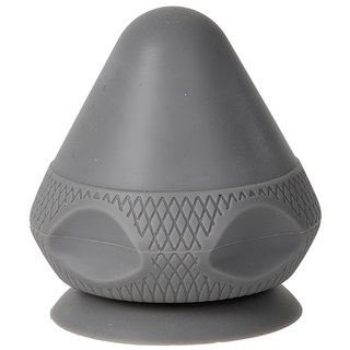 LEADER X 吸盤手持2合1筋膜球, 矽膠材質, 直徑7x7.5cm, 吸盤直徑6cm, 全身按摩, 筋膜放鬆, 防滑吸盤, 灰色, 1個