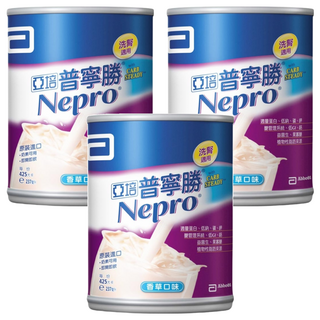 Abbott 亞培 Nepro 普寧勝 Carb Steady配方 洗腎腎臟病患專用營養品 香草口味, 237ml, 3罐