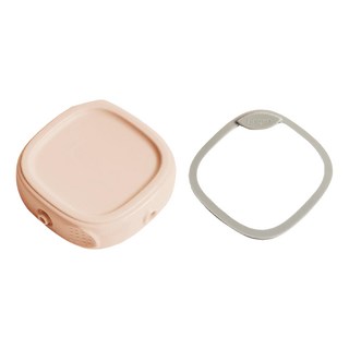 hegen 叩叩變身好收納儲存蓋 - 藕粉 防氧化保鮮 防翻不溢漏, 嫣粉色, 1組