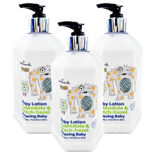 Hallmark 怪獸派對 自然之萃全面修護乳 北鼻香 含金盞花、金縷梅及燕麥三重草本舒膚精華, 600ml, 3瓶