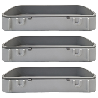 FAmILyLIFE 生活 無痕壁掛洞洞板專用 置物層架, 簡約白色, 3個