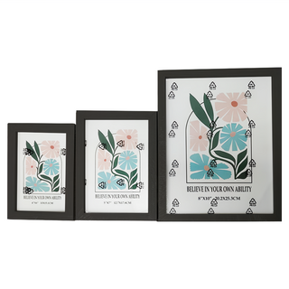 上手家居 原木相框 4吋x4 + 6吋x4 + 10吋x2, 1組, 黑色