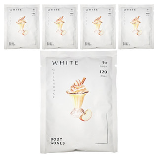 BODY GOALS 白奶昔 蘋果牛奶, 5g纖維, 120 KCAL, 30g, 5包