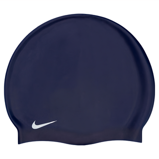 NIKE 耐吉 成人矽膠泳帽 93060, 深藍色, 1個
