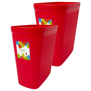 KEYWAY 聯府 好運花 長型中垃圾桶 8.5L, 紅色