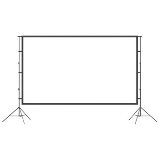 雙支架投影布幕組 升級為鐵工藝打造 穩定耐用 拆卸式輕巧好攜帶 全視角160度廣角觀看