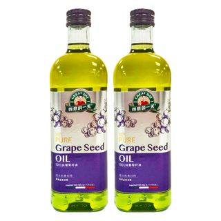 得意的一天 100%純葡萄籽油，油質清爽不油膩, 1L, 2瓶
