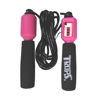 TROPS 特波士 計數泡棉跳繩 4609A,紫色,可計數,泡棉手柄,長度可調, 256cm, 1個