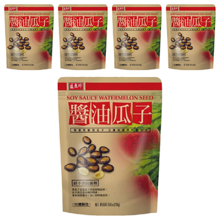 盛香珍 醬油瓜子 全素, 180g, 5包