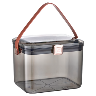 ROYALLIN 蘿林嚴選 質感復古透明醫藥箱 22*25*19.5cm, 透明灰色, 1個