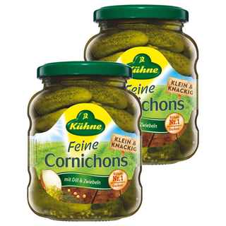 Kuhne 冠利 德式酸小黃瓜，含蒔蘿及洋蔥, 330g, 370ml, 2罐