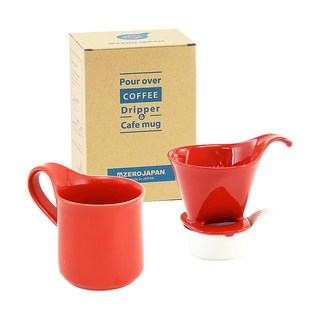 ZERO JAPAN 造型馬克杯咖啡漏斗盤組 ERC-DMZ-16TO 日本製造, 馬克杯 + 漏斗 + 盤子, 300cc, 1組
