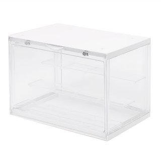 KOLKO 公仔展示盒, 8.7L, 磁吸門蓋, 優質ABS/PS塑料, 可疊加擺放, 1個, 30*17*23cm