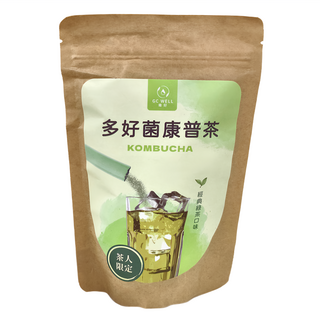 GC WELL 幾好 康普茶粉末 經典綠茶口味, 50%康普茶含量, 豐富膳食纖維, 低熱量 僅12大卡, 5g, 10包, 1袋