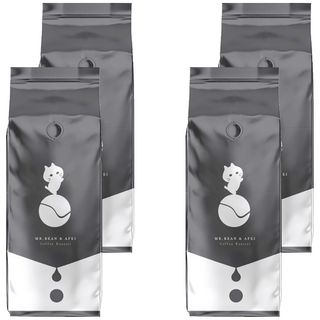 MR.BEAN&AFEI 豆豆先生與他的阿肥 濃郁深焙義式豆 新鮮烘焙, 咖啡豆(無研磨), 450g, 4包