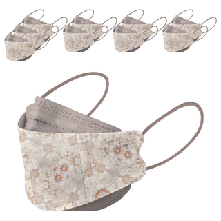 CHACER 佳和口罩 成人4D立體醫用口罩, 象牙之心, 5片, 2盒