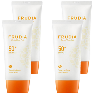 FRUDIA 鮮果美妍透亮防曬霜 SPF50+/PA++++, 穀胱甘阻斷黑色素生成, 菸鹼醯胺與珍珠粉末, 西印度櫻桃, 50g, 4條