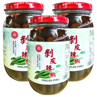 HO SONG 禾松 全素剝皮辣椒，純釀黑豆蔭油調製, 450g, 3瓶