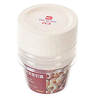 KEYWAY 聯府 青松微波密封罐 112 x 112 x 83mm 3個, 530ml, 2組