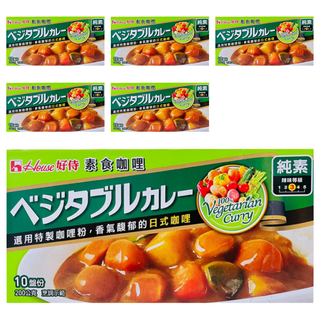House 好侍 純素咖哩 溫潤清爽多層次 濃醇香, 200g, 6盒