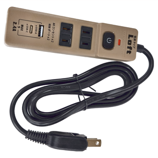 工業風2P1切2插 + 2USB延長線 AC125V, 4m, TX-722AC, 1個