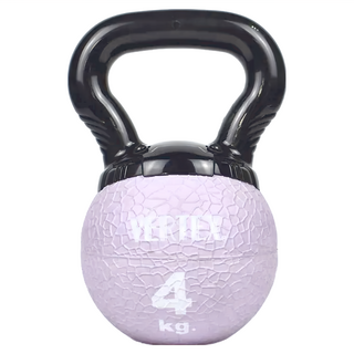 VERTEX迷你橡膠壺鈴 4KG 25cm*17cm 台灣製造, 粉紫色, 1個