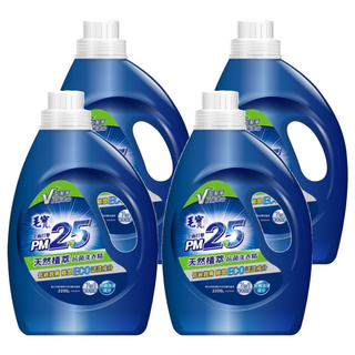 毛寶 PM2.5 天然植萃抗菌洗衣精 奈米洗淨技術 深層洗淨 7合1草本植萃 低敏親膚 ECO認證成分 抑制壞菌, 2.2kg, 4瓶