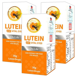 Dr.Life 葉黃素液態滴劑, LUTEIN EX VITAL EYES, 高效保護眼睛健康, 30g, 3瓶