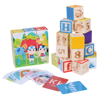 KCFriends 紙卡字母塊套裝 無毒水性漆 字母學習卡 52pcs組合式配件, 1組