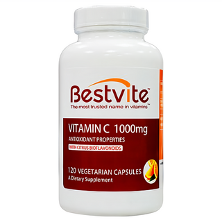 Bestvite 長效維他命C膠囊 1000毫克 含柑橘生物類黃酮, 120顆, 1罐