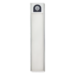 免鑽孔超薄LED感應燈, 銀色, 20cm/40cm, 白光/自然光/暖光, 人體感應, ABS材質, 磁鐵吸附, 1個