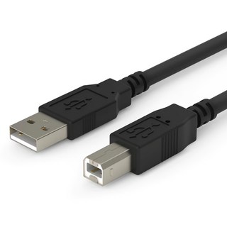 POLYWELL USB 2.0 A to B 印表機傳輸線 PW15-W45-M651, 1條, 1m, 黑色