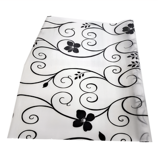 60X300CM 特長防窺抗UV無膠玻璃靜電貼, 黑花藤, 1個