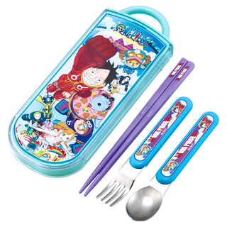 Skater 抗菌兒童3合1餐具組, 海賊王, 湯匙 + 叉子 + 筷子 + 外盒, 1組
