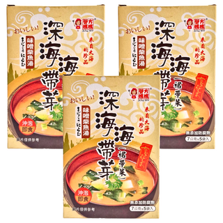 譽方媽媽 深海海帶芽味噌柴魚湯 7公克x5袋入 沖泡即食, 35g, 3盒