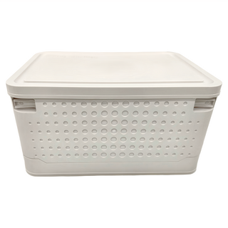 京太陽 滑輪折疊收納箱 白色, 46 x 33 x 23.5cm, 1個