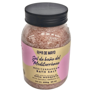 FLOR DE MAYO 佛洛美 玫瑰精萃緊緻抗皺地中海沐浴鹽 650g, 1罐