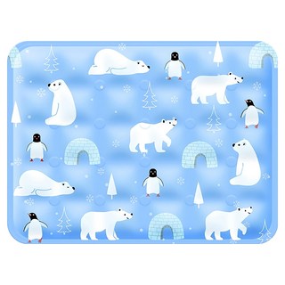 西格傢飾 黑科技瞬涼凝膠坐墊, 極地世界藍