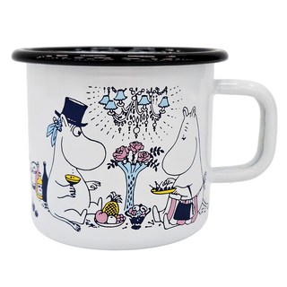 muurla 嚕嚕米 馬克杯 白天約會 370ml, 白色, 1個