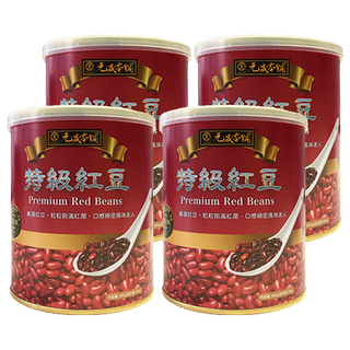元歲本舖 嚴選紅豆 粒粒飽滿紅潤 口感綿密風味迷人, 900g, 4罐