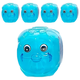 百貨King 小豬存錢筒 4號 - 可愛造型透明兒童儲蓄罐, 5個, 透明紅、透明藍、透明黃