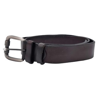 真皮頭層植鞣牛皮帶 針釦 合金扣頭, 黑色, 110~130 x 3.8cm