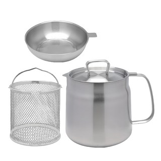 鼎匠 濾油壺油炸鍋 附濾網 + 蓋子 + 炸籃, 1個, 1.5L